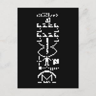 Arecibo Binary Message 1974 Postcard