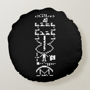 Arecibo Binary Message 1974 Round Cushion