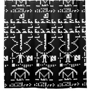 Arecibo Binary Message 1974 Shower Curtain