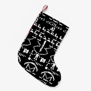 Arecibo Binary Message 1974 Small Christmas Stocking