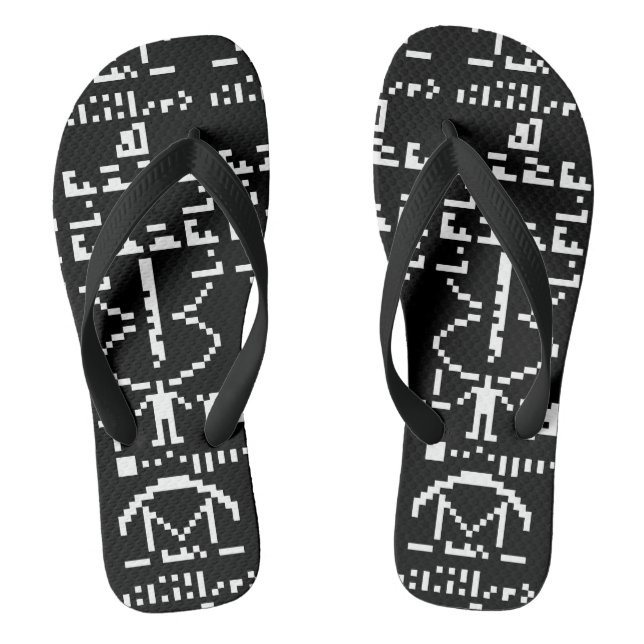 Arecibo Binary Message 1974 Thongs (Footbed)