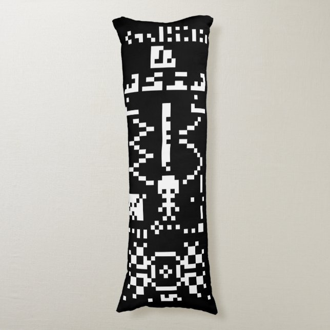 Arecibo Binary Message Reply Body Cushion (Front Vertical)