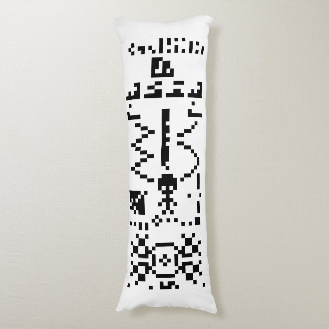 Arecibo Binary Message Reply Body Cushion (Front Vertical)