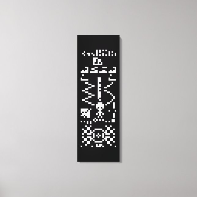 Arecibo Binary Message Reply Canvas Print (Front)