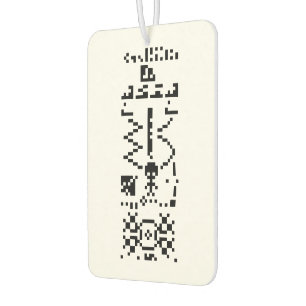 Arecibo Binary Message Reply Car Air Freshener