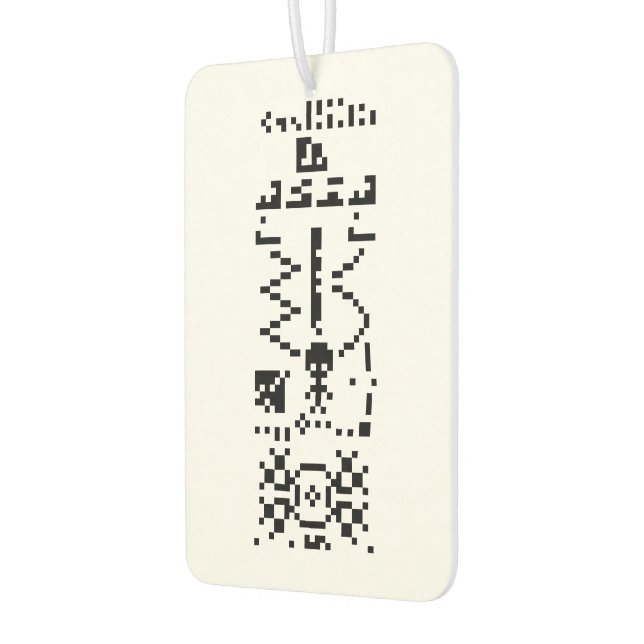 Arecibo Binary Message Reply Car Air Freshener (Left)