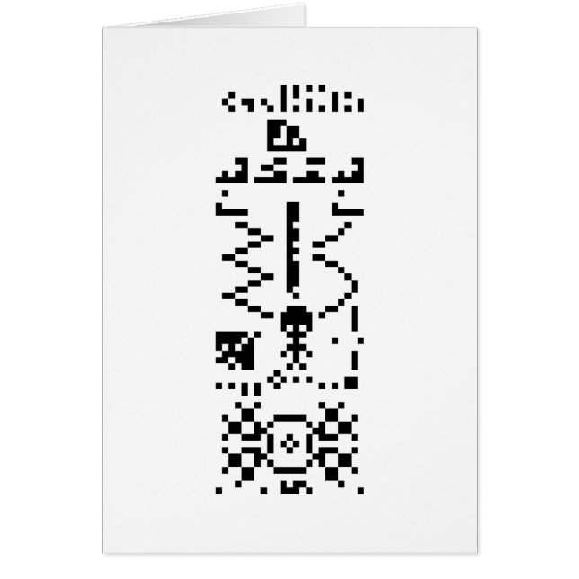 Arecibo Binary Message Reply Card (Front)