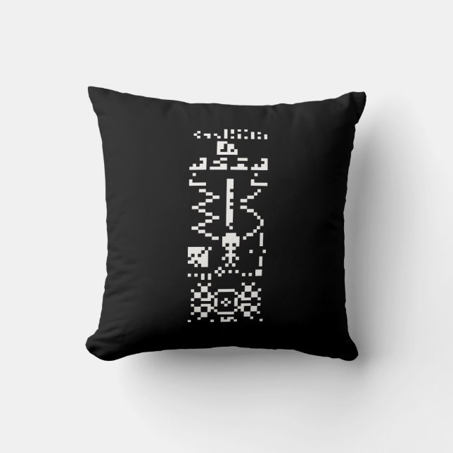 Arecibo Binary Message Reply Cushion (Front)