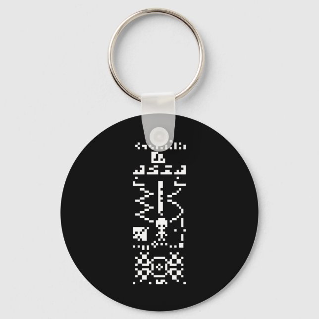 Arecibo Binary Message Reply Key Ring (Front)