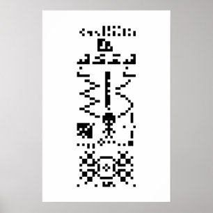 Arecibo Binary Message Reply Poster