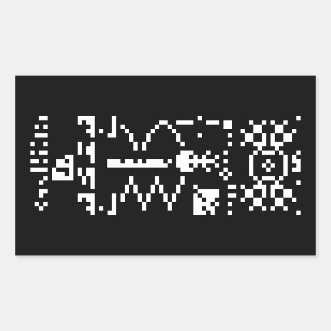 Arecibo Binary Message Reply Rectangular Sticker (Front)