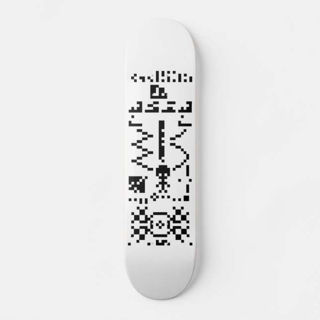Arecibo Binary Message Reply Skateboard (Front)