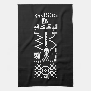 Arecibo Binary Message Reply Tea Towel