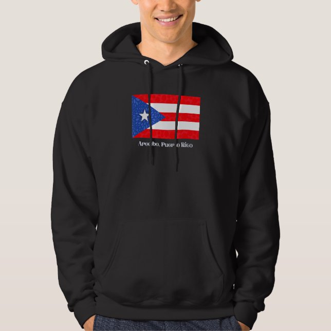 Arecibo Puerto Rico Pr Puerto Rican Flag Amapola B Hoodie (Front)