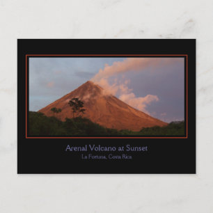 Arenal Volcano at Sunset Postcard