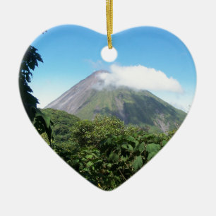 arenal volcano ceramic tree decoration