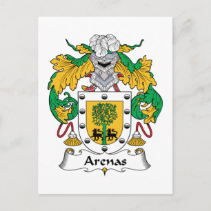 Arenas Family Crest Postcard