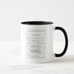Areopagitica'  a speech of John Milton Mug