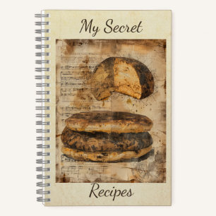 Arepa Bread Ephemera Collage Art Notebook