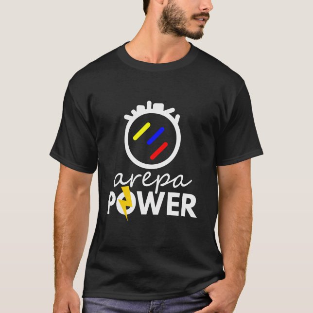 Arepa Power Latin Pride Funny Flag Gift Tee (Front)