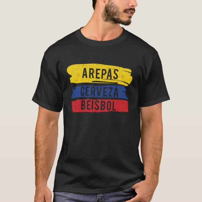 Arepas Cerveza Beisbol product Colombian baseball  T-Shirt (Front)