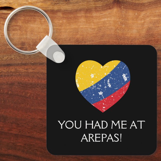 Arepas Funny Quote Colombian Food  Key Ring (Front)