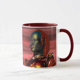 ARES CYBORG PORTRAIT Red Science Fiction Sci-Fi Mug
