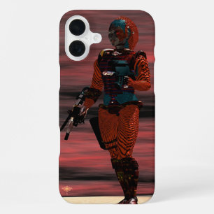 ARES CYBORG,RED SUNSET Science Fiction,Sci-Fi iPhone Case