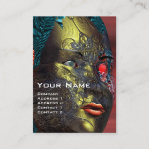 ARES CYBORG Red Yellow Sci-Fi,Robotics,Tech Business Card