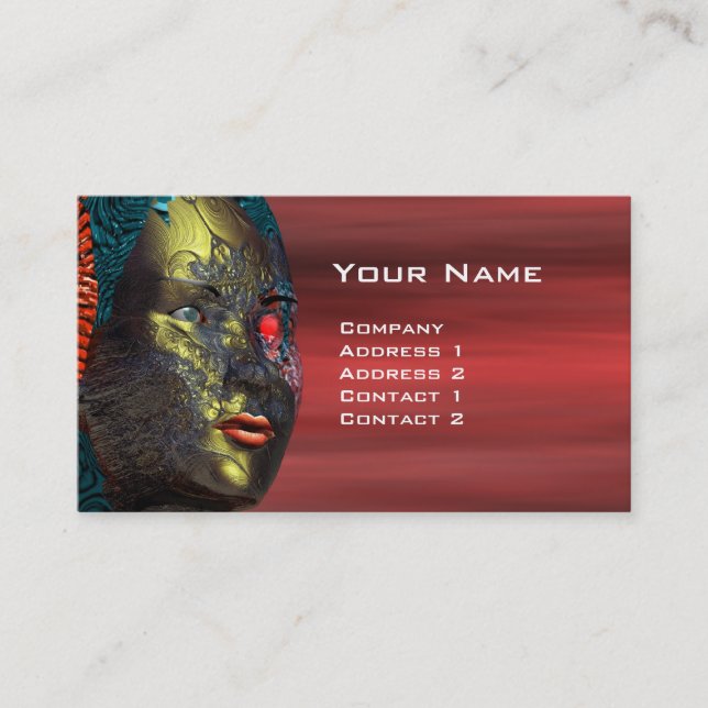 ARES CYBORG Science fiction,Red Yellow Business Card (Front)