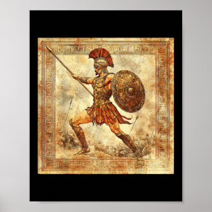 Ares Greek Warrior God Ancient Greece Mythology  Poster