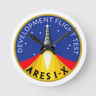 Ares I-X Mission Patch Round Clock