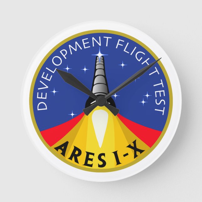 Ares I-X Mission Patch  Round Clock (Front)