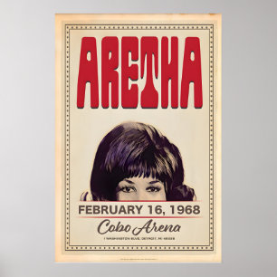 Aretha Franklin Live in Detroit, Cobo Arena Poster