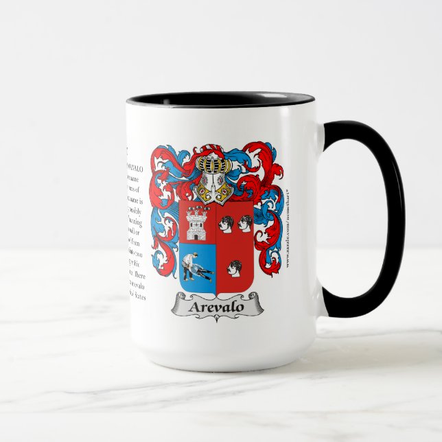 Arevalo Family Coat of Arms Mug (Right)