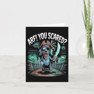 Arf You Scared_ Funny Dachshund Dog Halloween Card