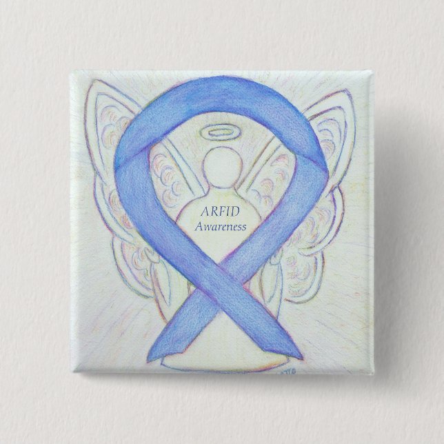 ARFID (Eating Disorder) Awareness Ribbon Angel Pin (Front)