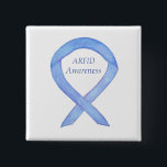 ARFID (Eating Disorder) Awareness Ribbon Pin<br><div class="desc">Avoidant/Restrictive Food Intake Disorder (ARFID) awareness cause uses a periwinkle ribbon. The awareness ribbon pin features the painting of a periwinkle awareness ribbon on a custom button pendant. The awareness lapel pin notes "ARFID Awareness". The periwinkle awareness ribbon art lapel pins or buttons can be customised with personalised messages to...</div>