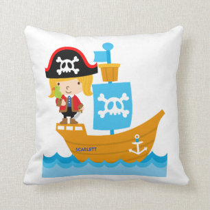 ARG Girl Pirate Pillow- Reversible Cushion