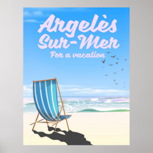 argelès-sur-mer France travel poster