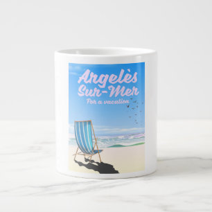 argelès-sur-mer France travel poster Large Coffee Mug