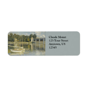 Argenteuil Bridge Claude Monet Return Address Label