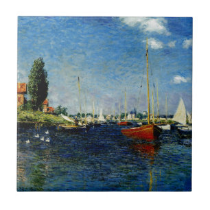 Argenteuil, fine art painting by Claude Monet Ceramic Tile