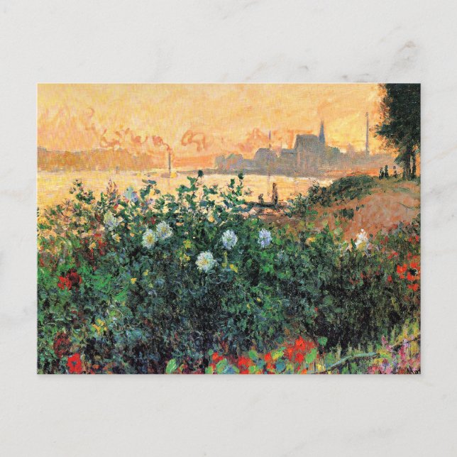 Argenteuil, Flowers by the Riverbank, Postcard (Front)