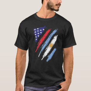 Argentina American Grown Flag USA Patriot Heritage T-Shirt