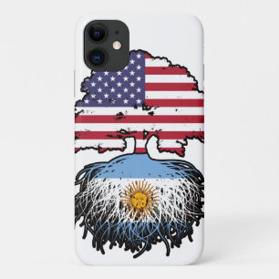 Argentina Argentine American USA Tree Roots Flag iPhone 11 Case