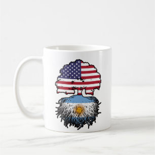 Argentina Argentine American USA Tree Roots Flag Coffee Mug