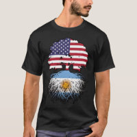 Argentina Argentine American USA Tree Roots Flag