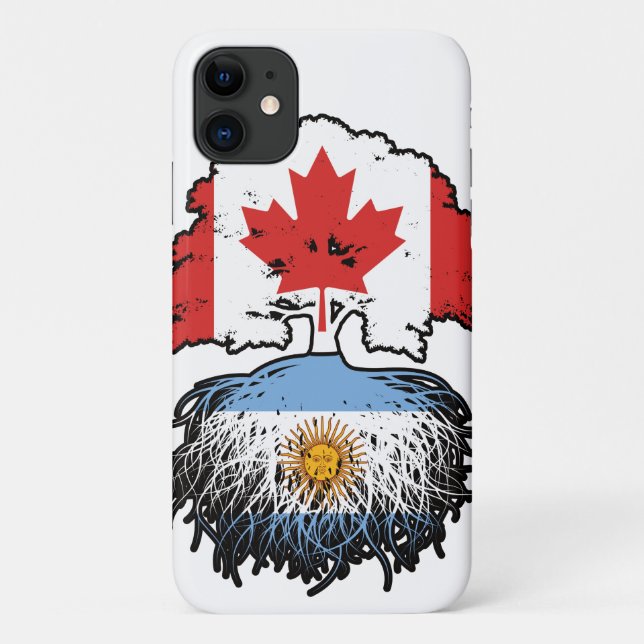 Argentina Argentine Canadian Canada Tree Roots Case-Mate iPhone Case (Back)
