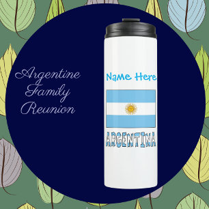 Argentina Argentine Flag Blue Personalisation  Thermal Tumbler